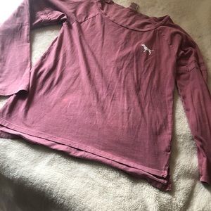 Pink soft dark mauve pink LS shirt NICE size S